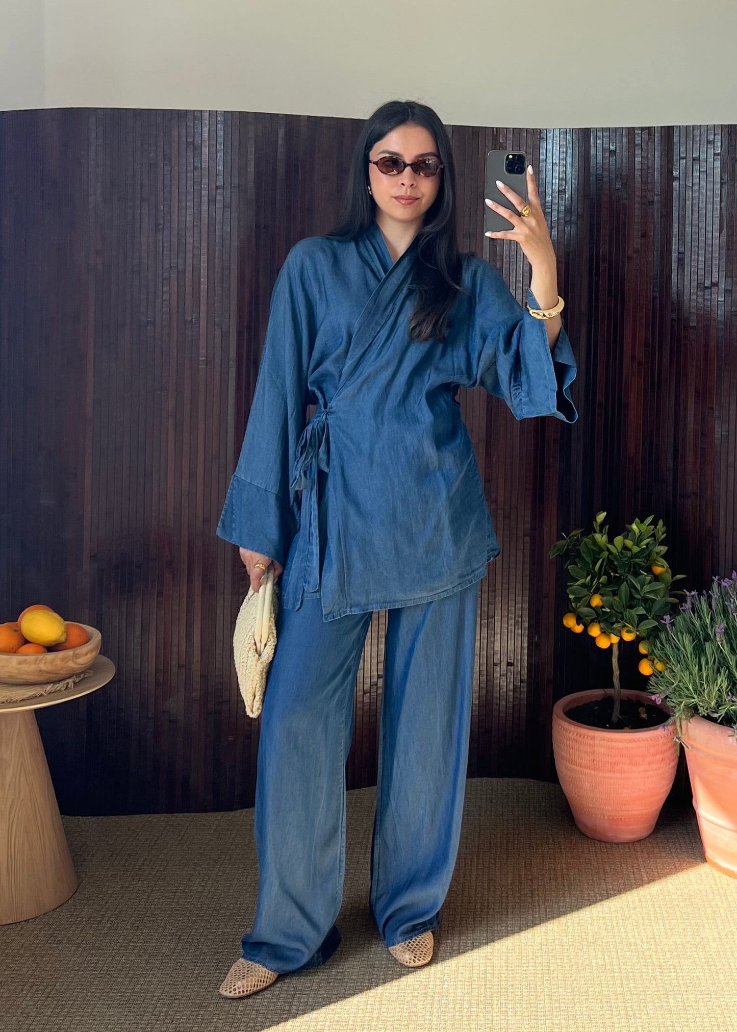 ENSEMBLE À NOUER DENIM