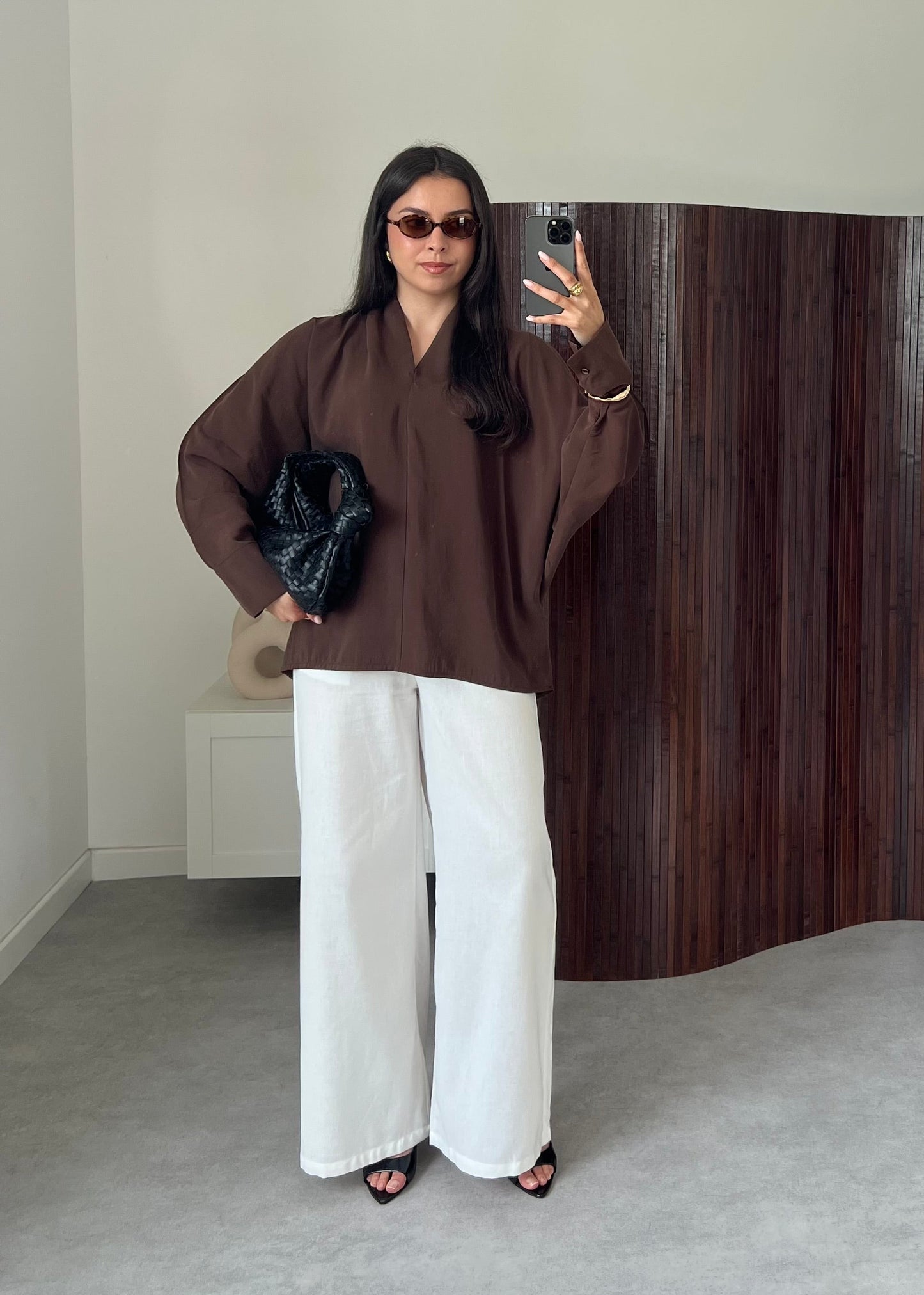 BLOUSE CLASSY MARRON