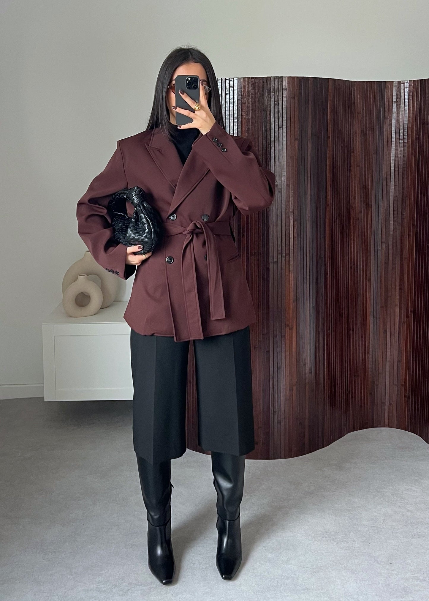 BLAZER À NOUER BORDEAUX