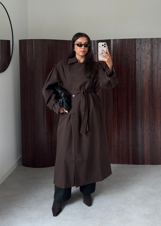 TRENCH MARRON PREMIUM