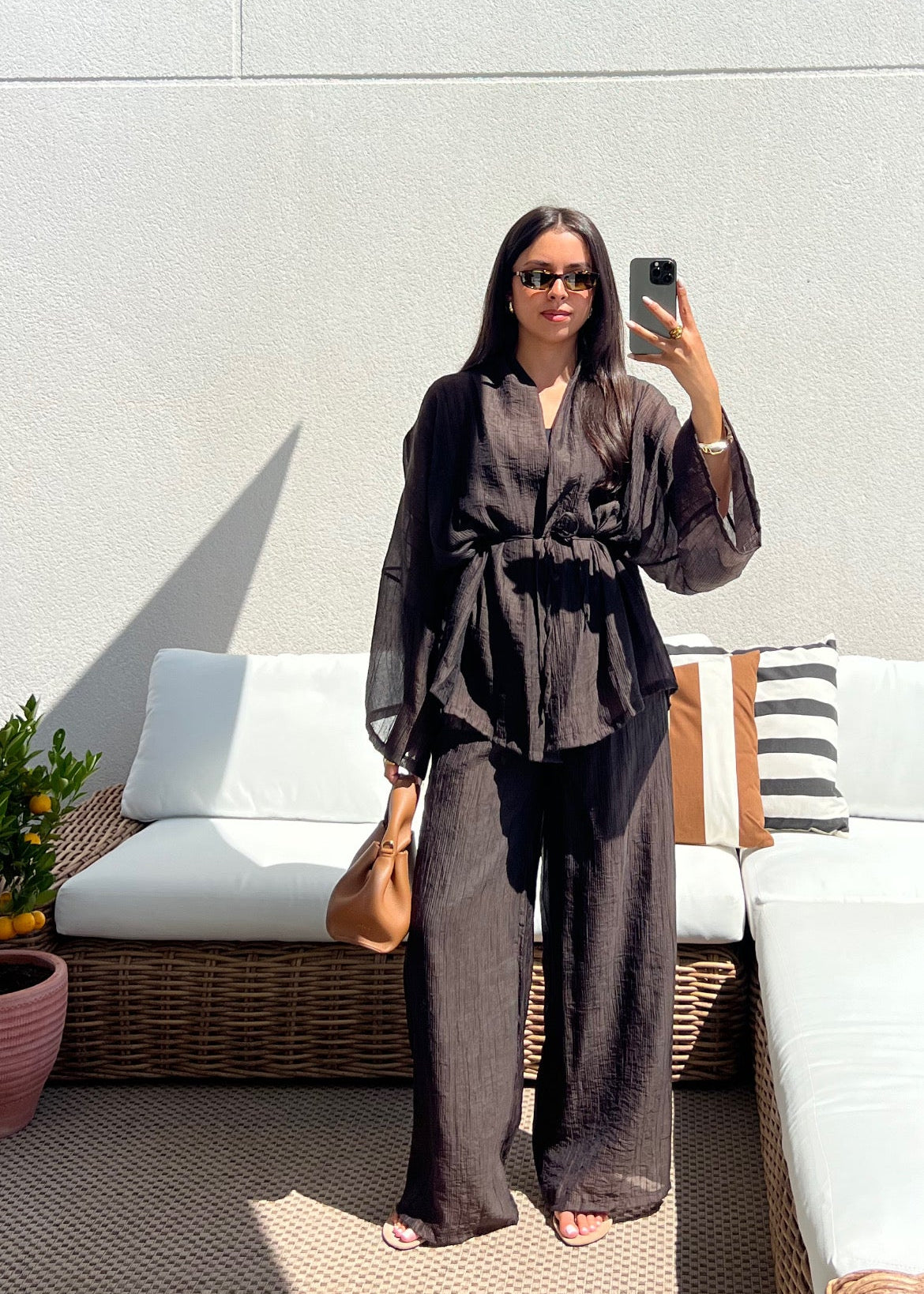 ENSEMBLE KIMONO MARRON