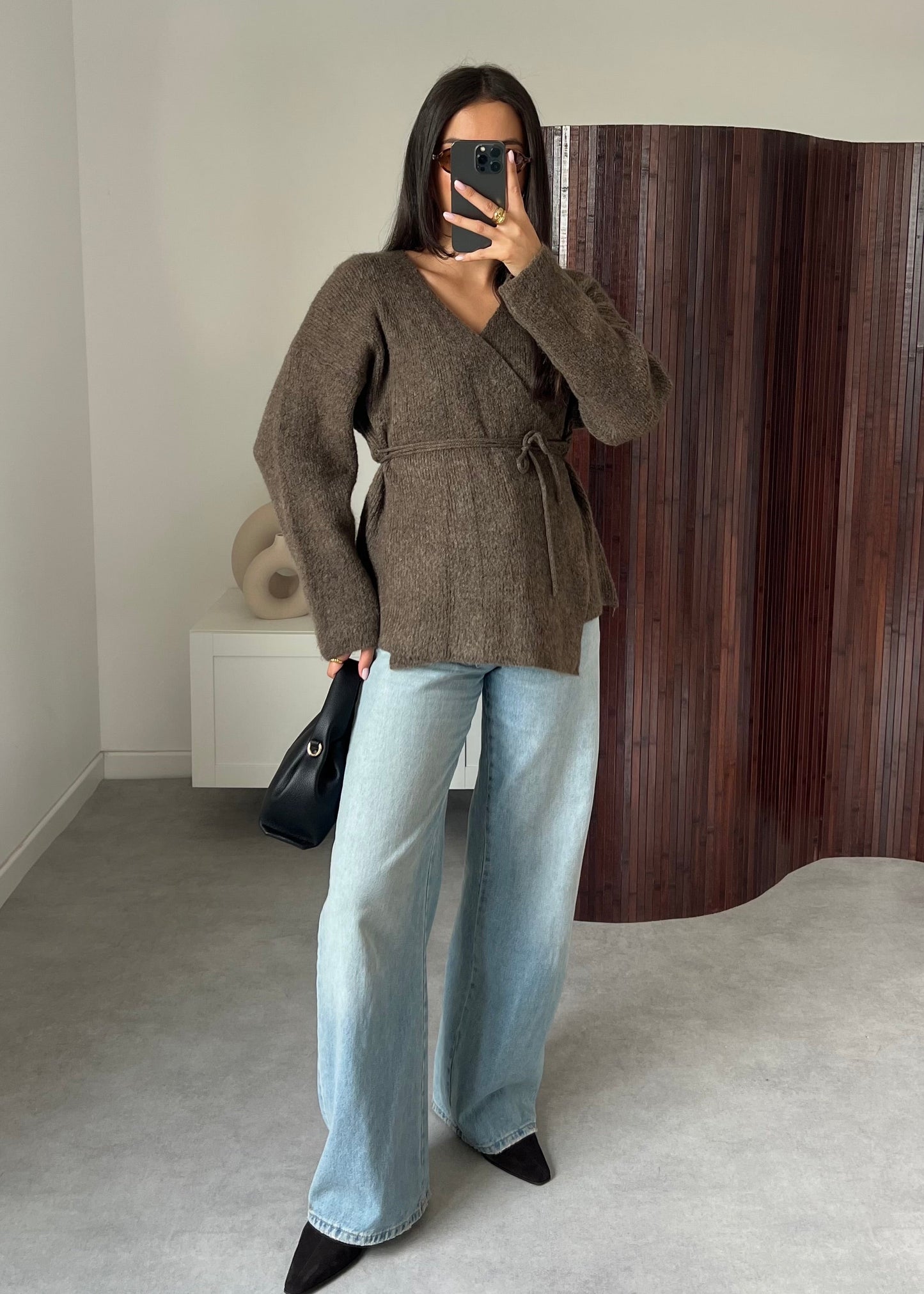 GILET À NOUER TAUPE