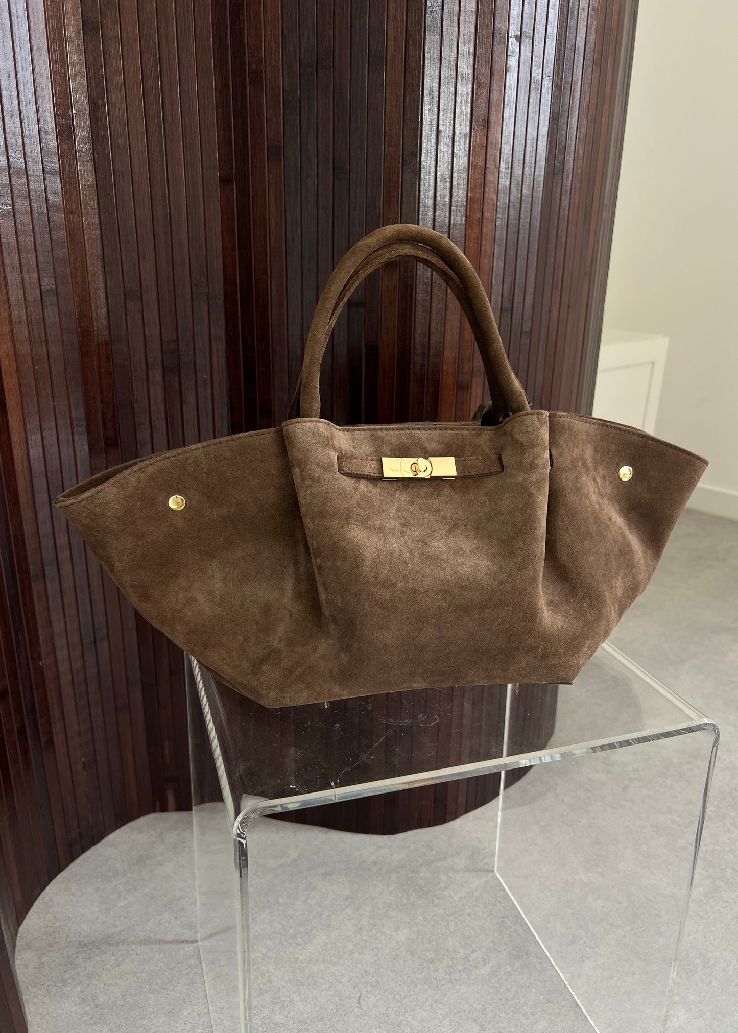 SAC TAUPE DAIM