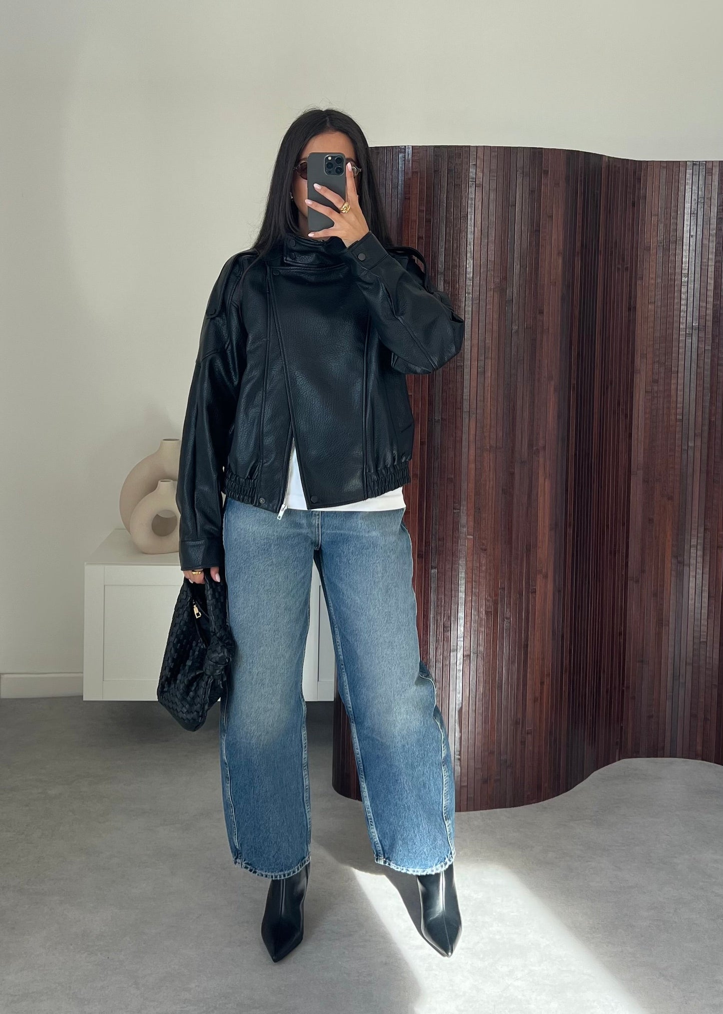 VESTE SIMILI NOIR ZA