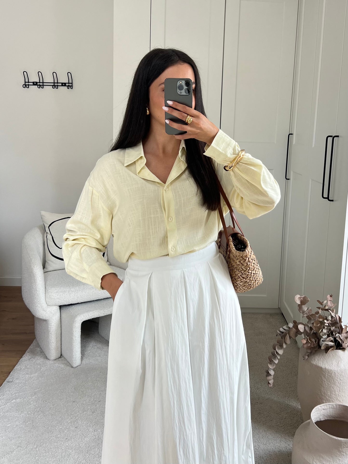 JUPE TRAPÈZE BLANCHE