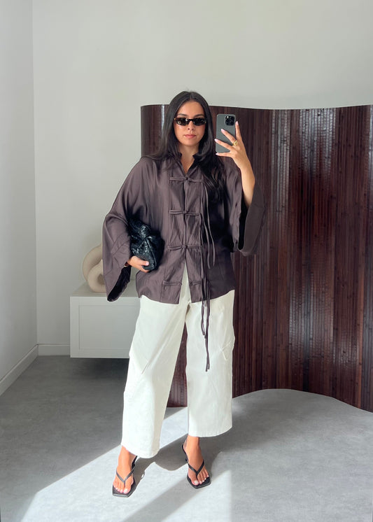 BLOUSE MARRON