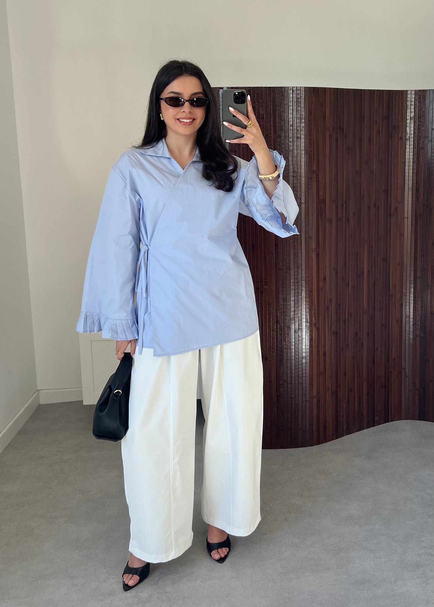 CHEMISE CROISÉ BLEU