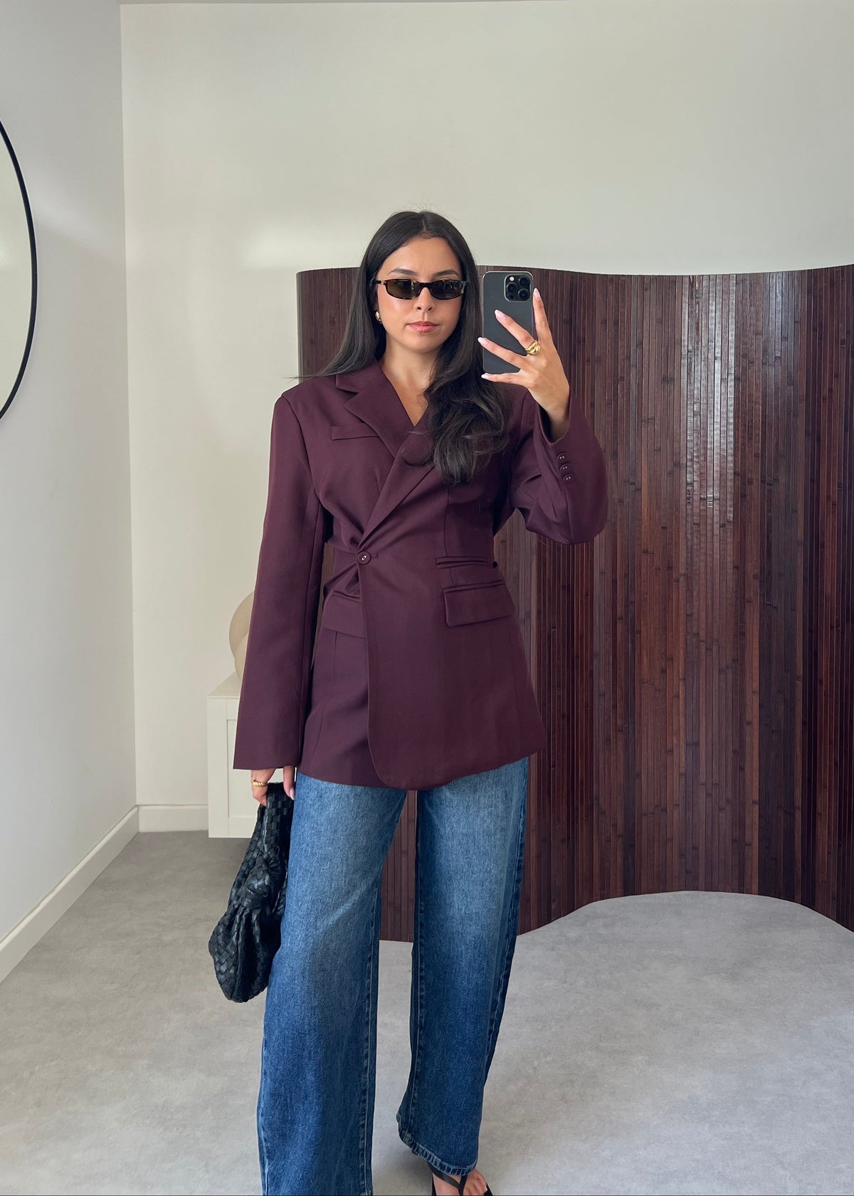 BLAZER CROISÉ BORDEAUX