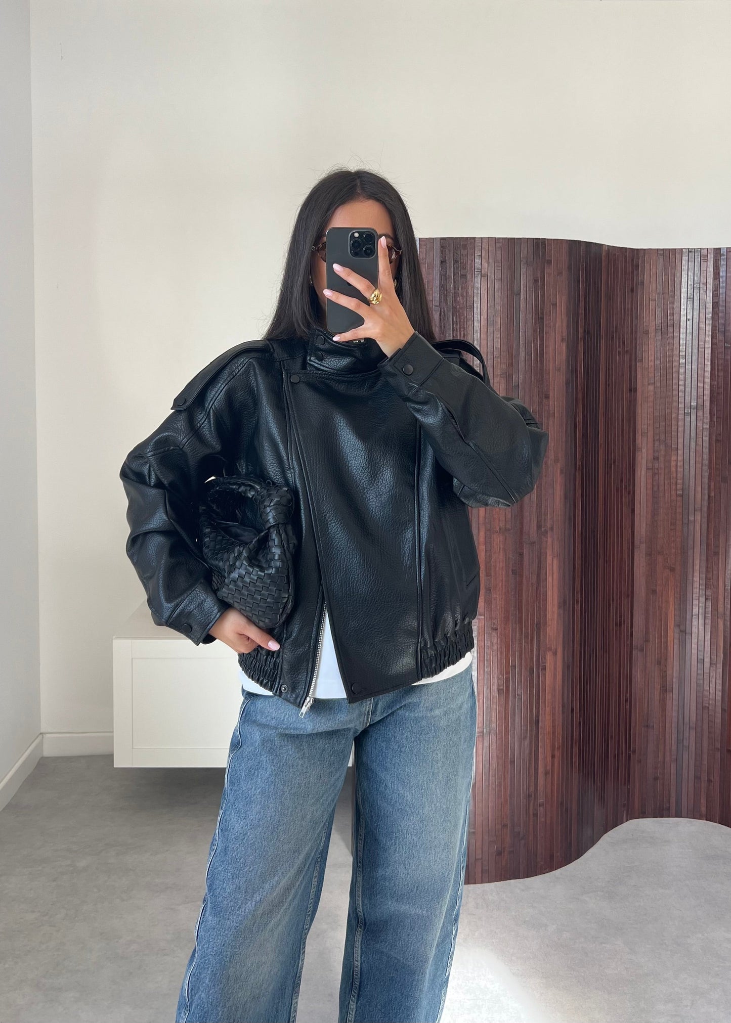 VESTE SIMILI NOIR ZA