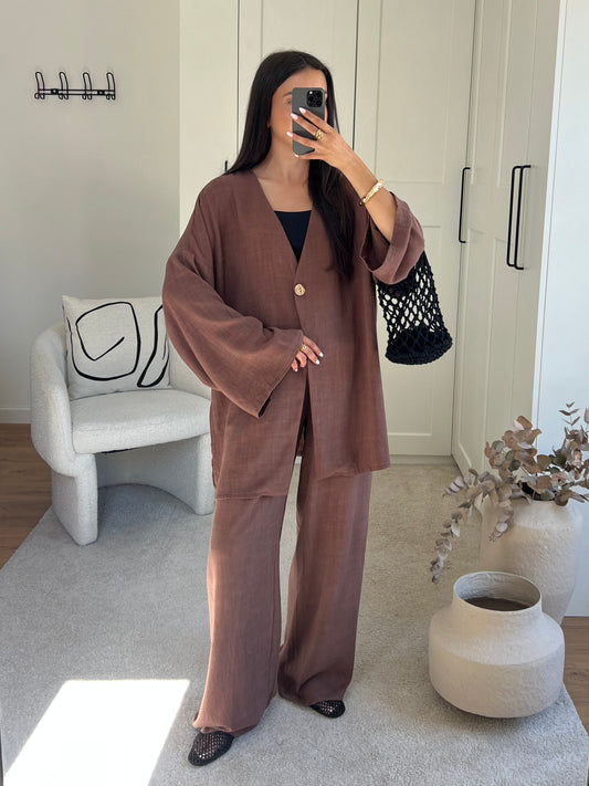 ENSEMBLE LIN MINA MARRON
