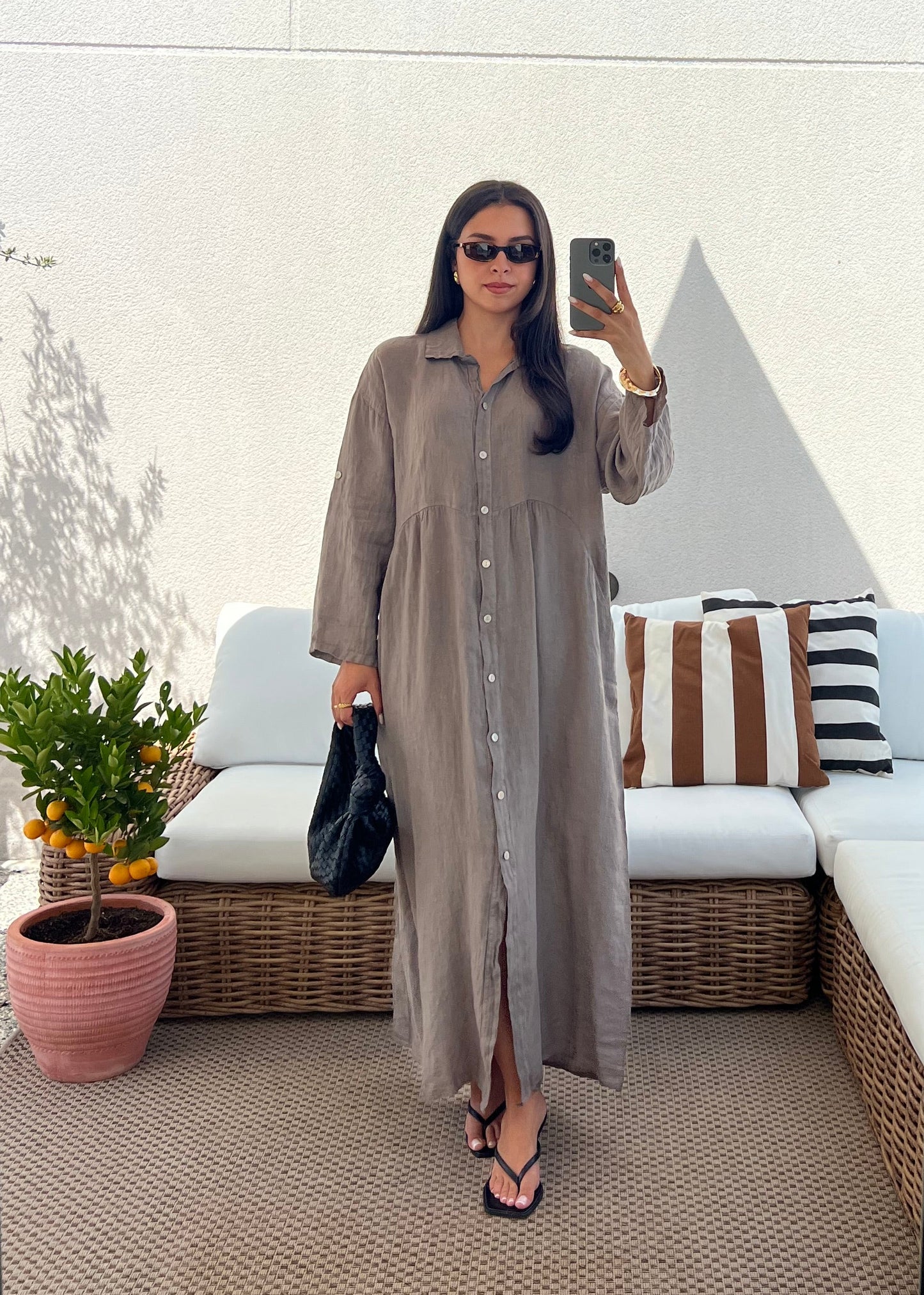 ROBE LIN TAUPE
