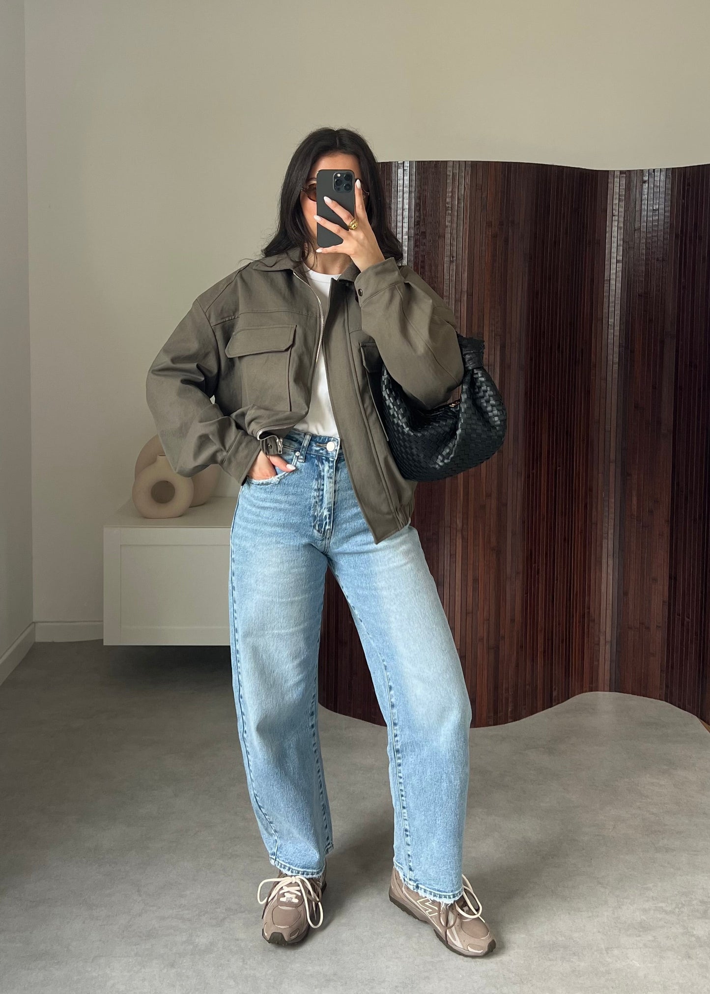 BOMBER ÉPAULETTE GRIS
