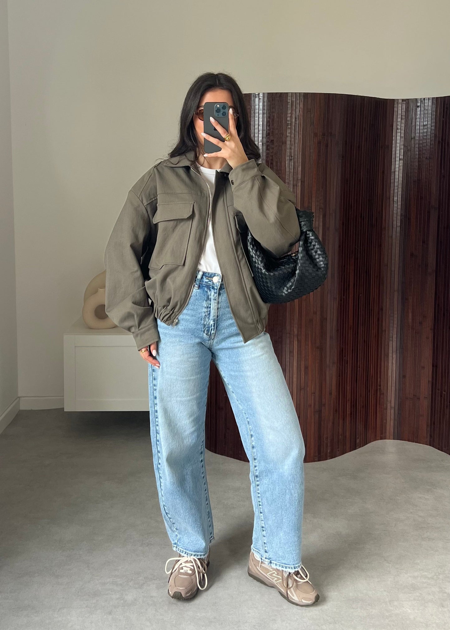 BOMBER ÉPAULETTE GRIS