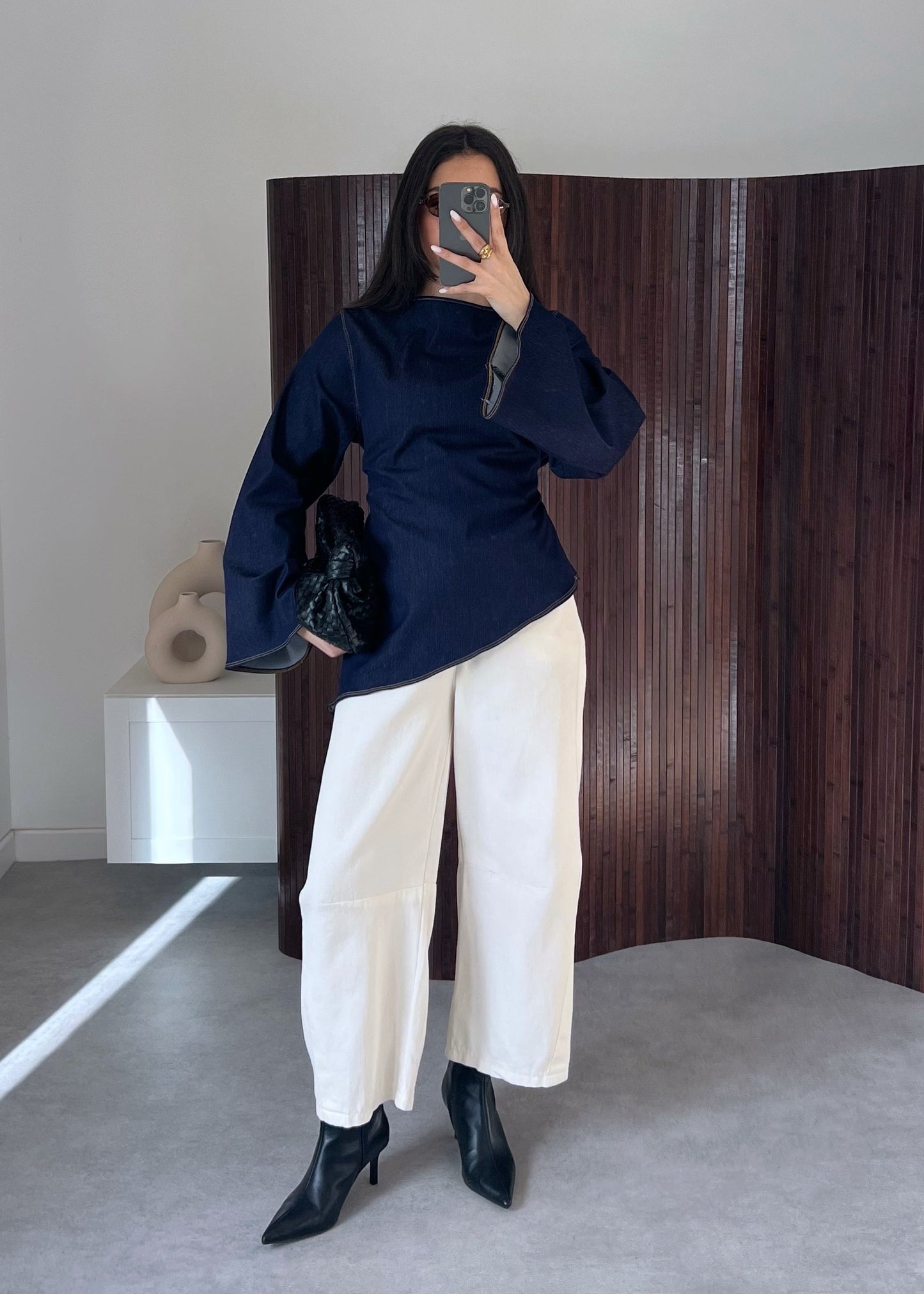 TOP JEANS ASYMÉTRIQUE