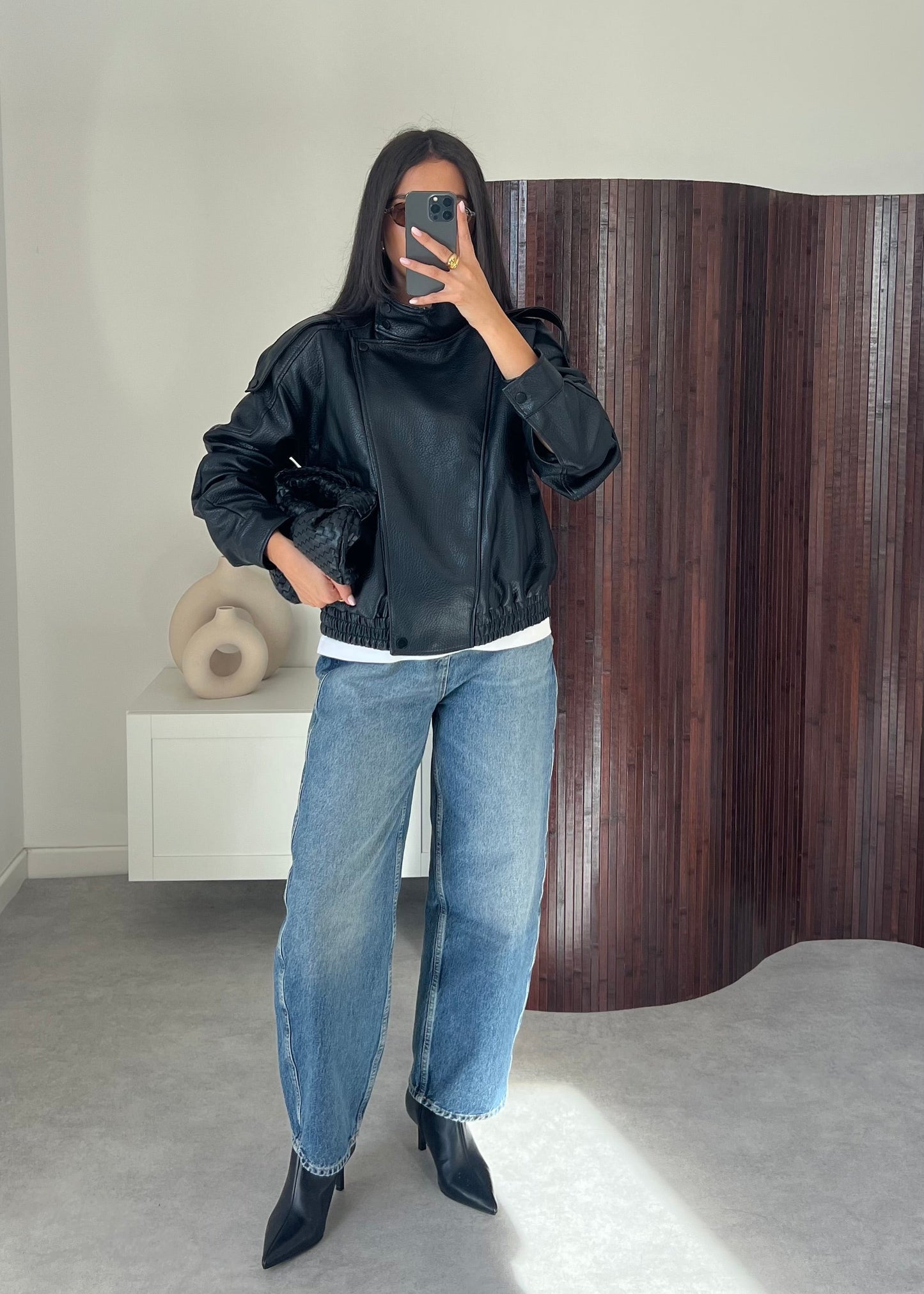 VESTE SIMILI NOIR ZA