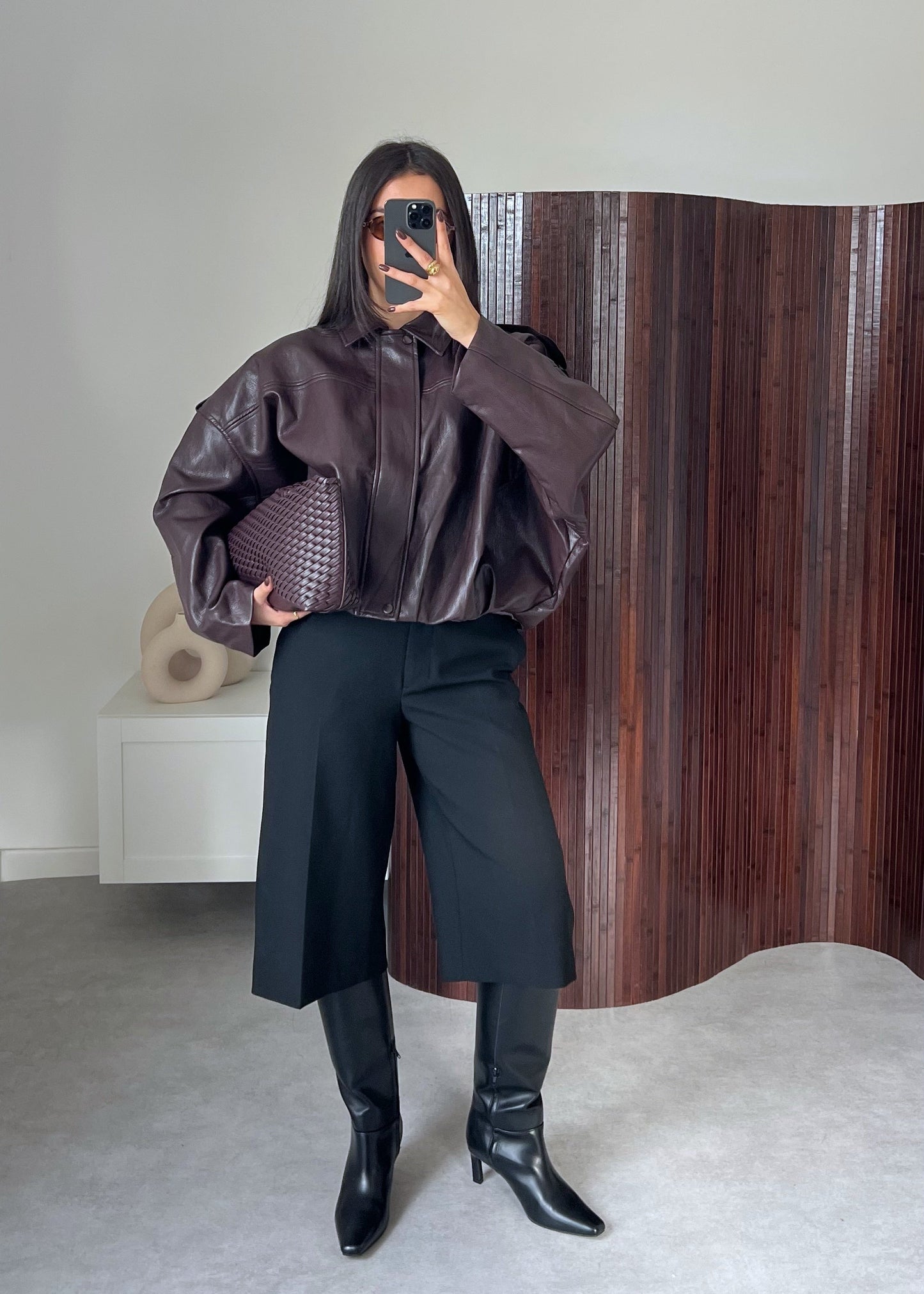 VESTE SIMILI BORDEAUX FONCÉ