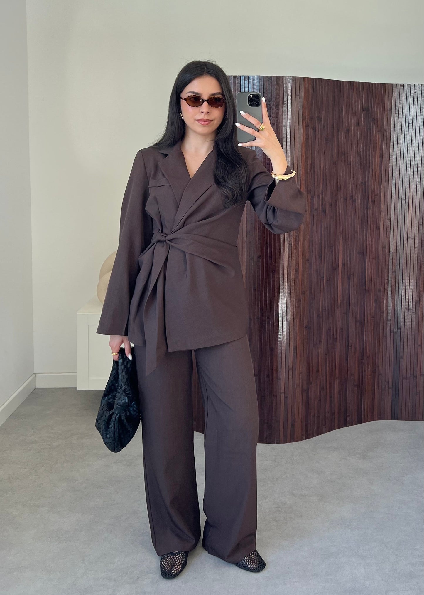 ENSEMBLE BLAZER MARRON