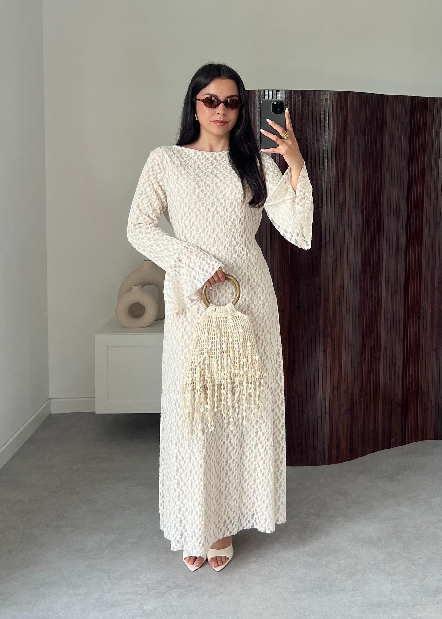 ROBE DENTELLE ÉCRU