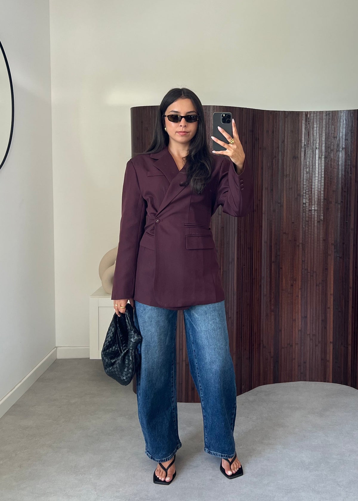 BLAZER CROISÉ BORDEAUX