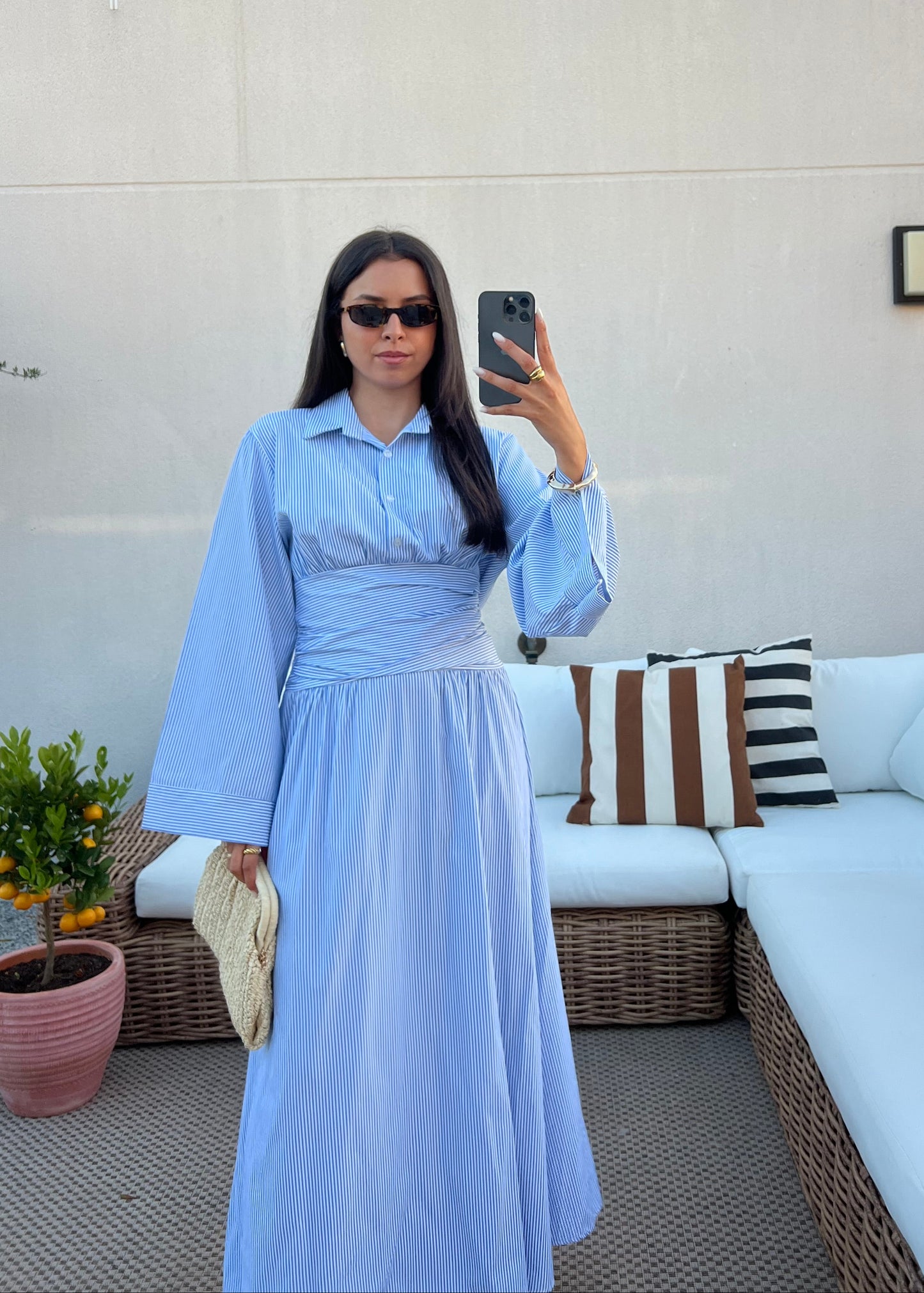 ROBE À NOUER RAYURE