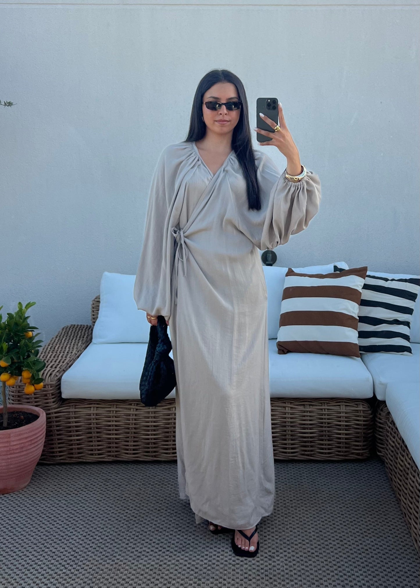 ROBE À NOUER GREIGE