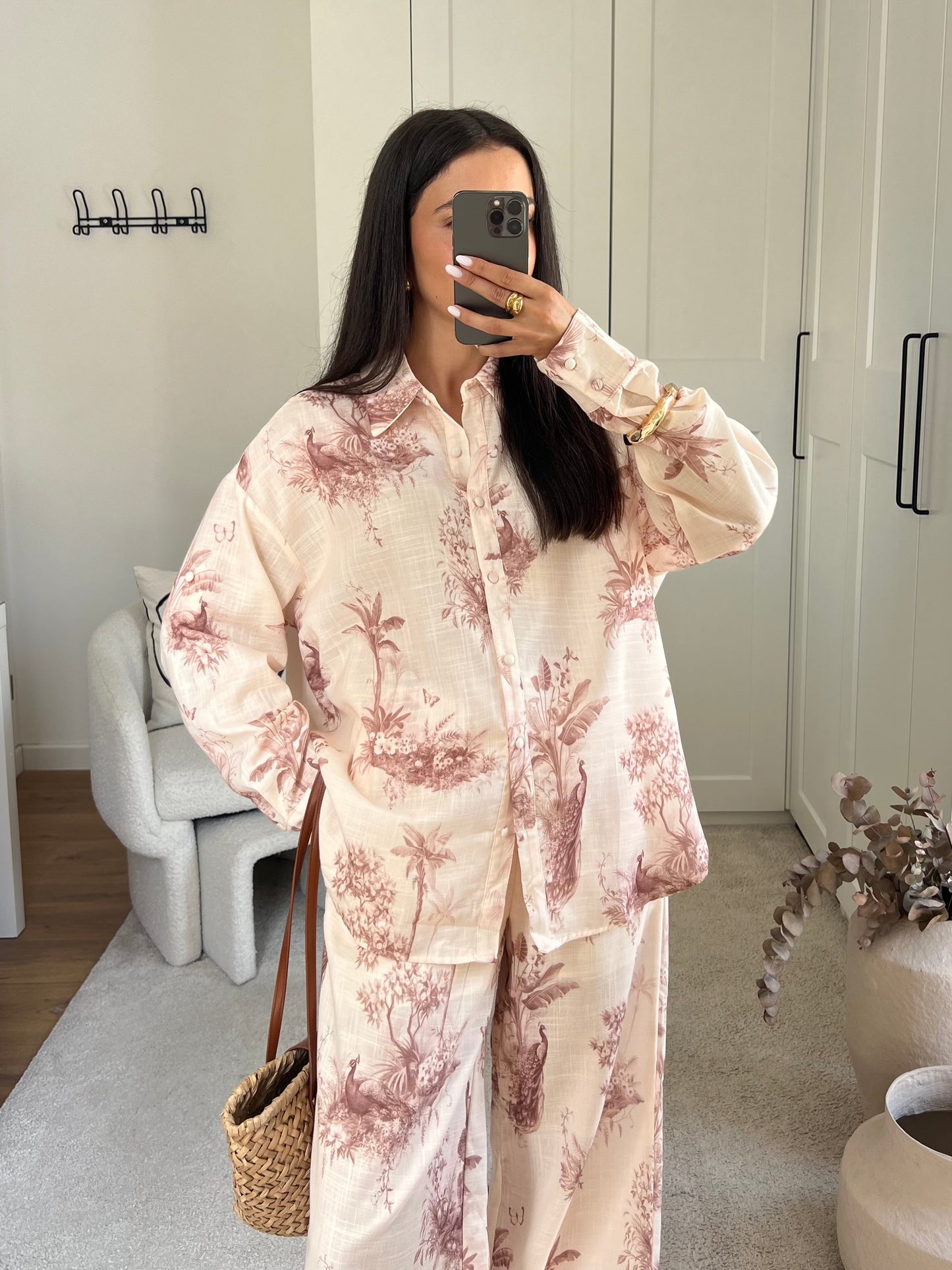 ENSEMBLE MOTIF ÉCRU