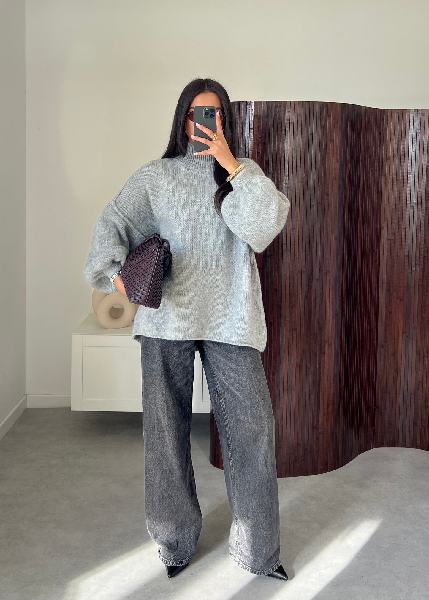 PULL COUTURE GRIS CLAIR